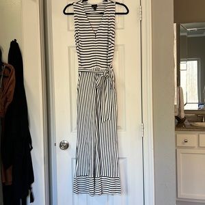 Wide leg cropped jumpsuit